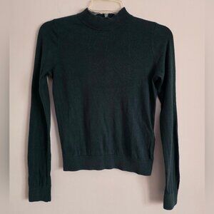 ARITZIA | SUNDAY BEST mock Neck Sweater Silk Cotton Cashmere Geeen Sz S